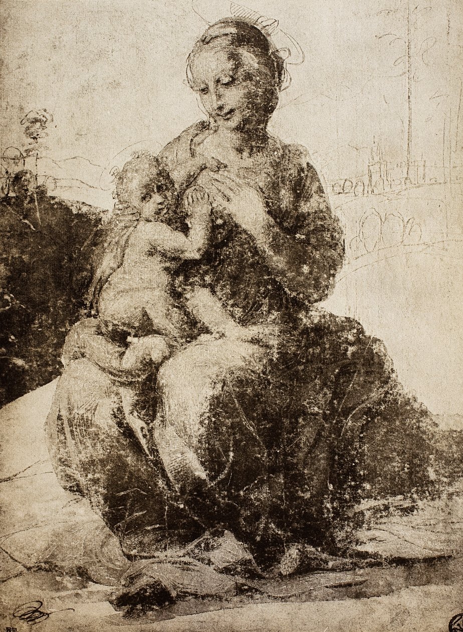 Madona s dítětem; kresba od Raphaela. Louvre, Paříž od Raffaello Sanzio Raphael