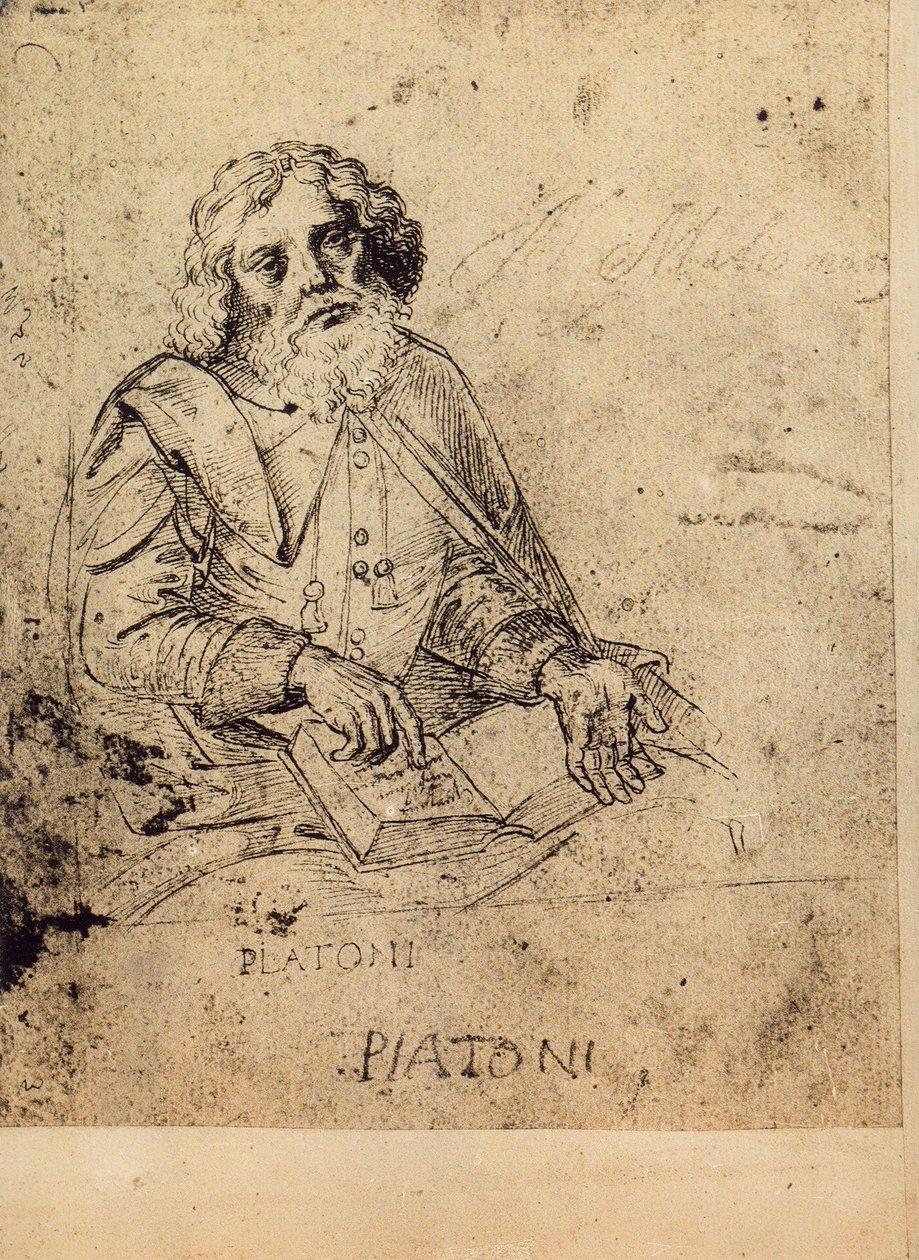 Portrét Platóna; kresba od Raphaela. Gallerie dellAccademia, Benátky od Raffaello Sanzio Raphael
