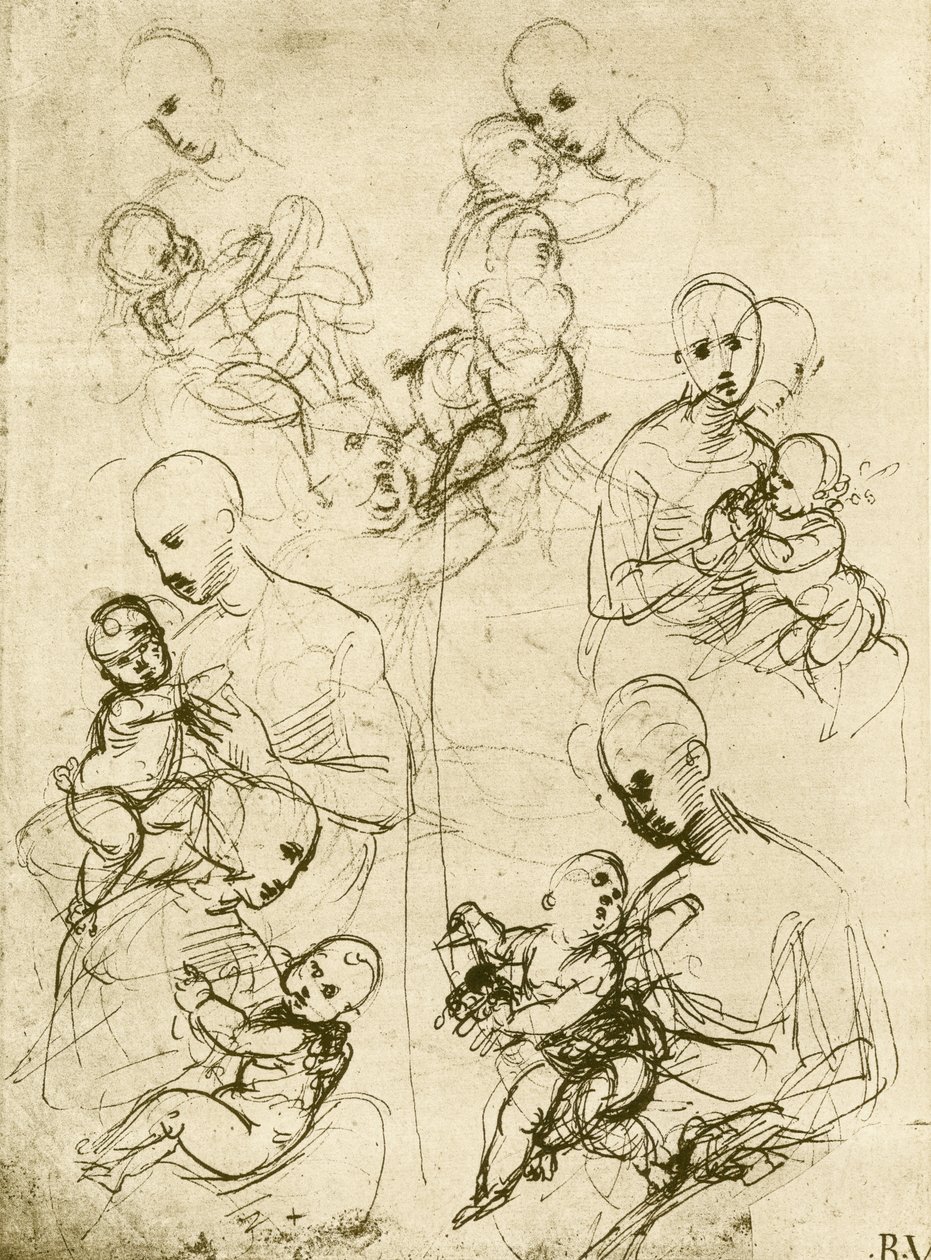 Šest studií Madonny od Raffaello Sanzio Raphael