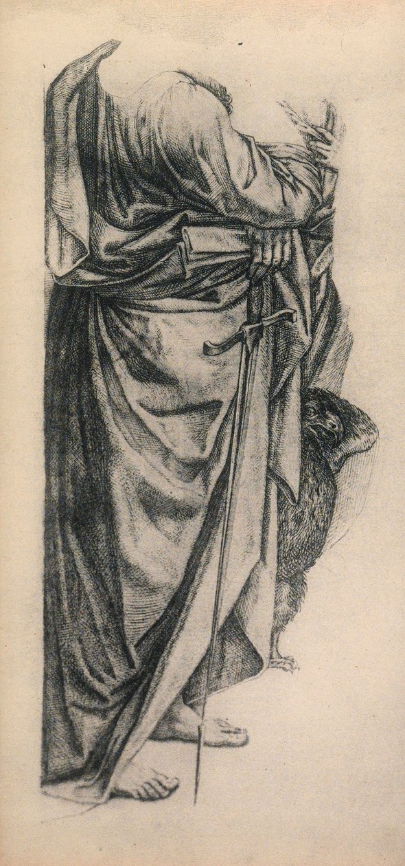 Studie pro plášť svatého Pavla v pala di Bologna; kresba od Raphaela. Gallerie dellAccademia, Benátky od Raffaello Sanzio Raphael