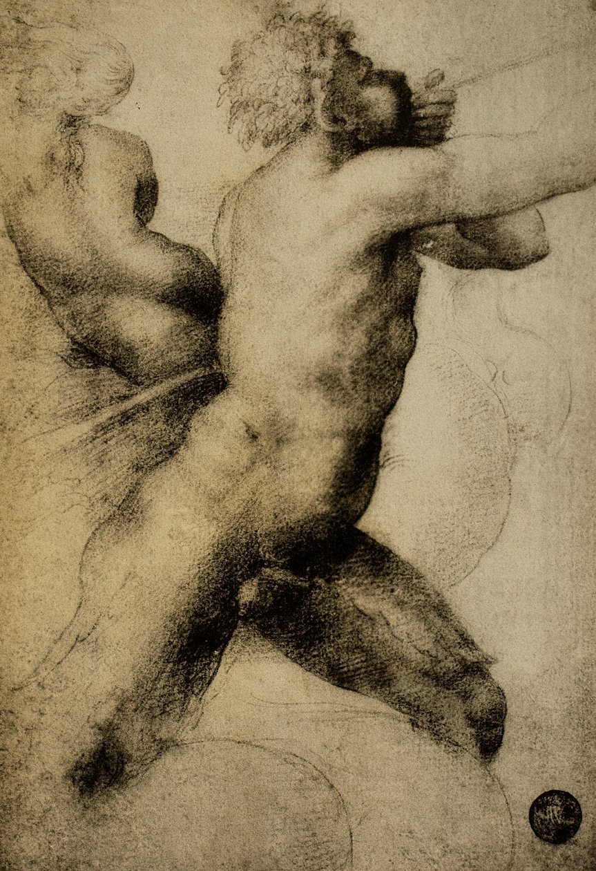 Triton a Nereid; kresba od Raphaela. Gallerie dellAccademia, Benátky od Raffaello Sanzio Raphael