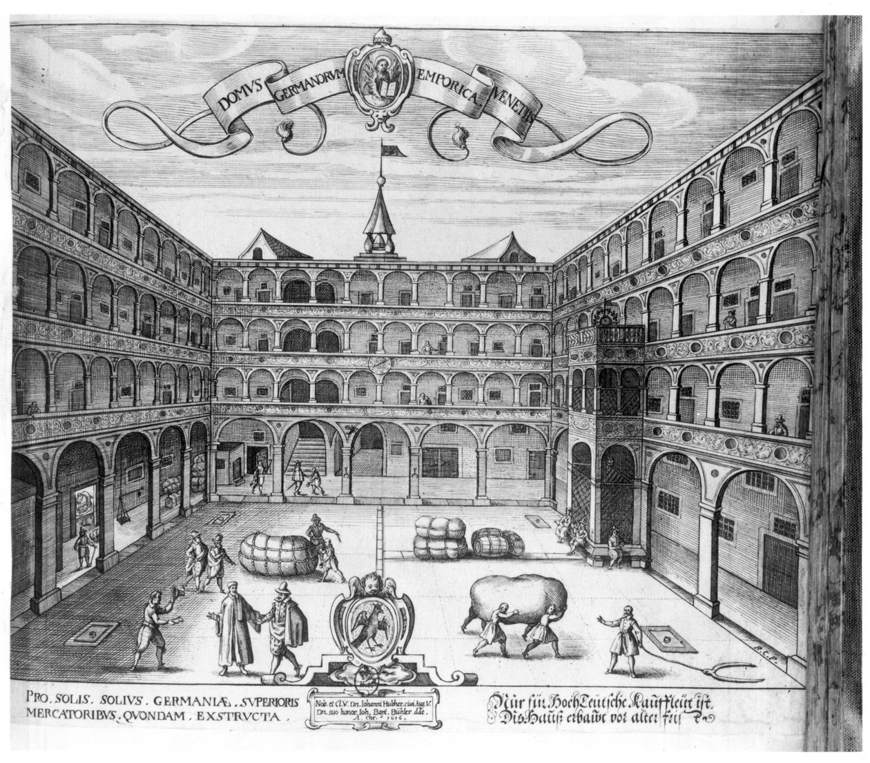 Domus Germanorum v Benátkách, 1616 od Raphael Custos