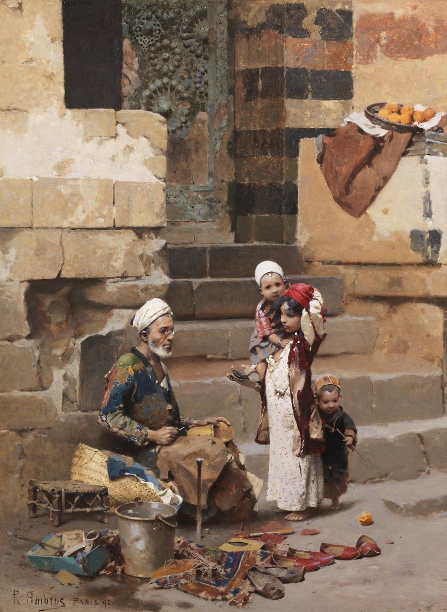 Starý výrobce obuvi, Káhira od Raphael von Ambros