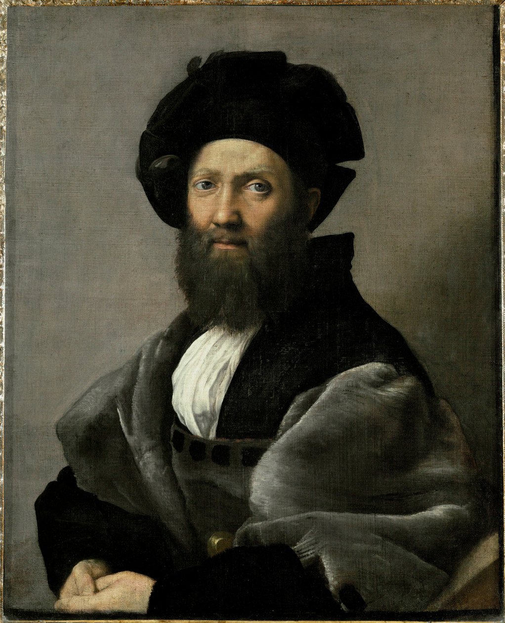 Hrabě Baldassare Castiglione, autor knihy "Il Cortegiano" ... od Raphael (1483 1520)