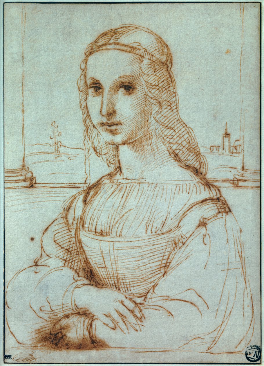 Portrét florentské dámy Kresba Raffaello Sanzio dit Raphael (1483-1520) 1504 Paříž, Muzeum Louvre od Raphael