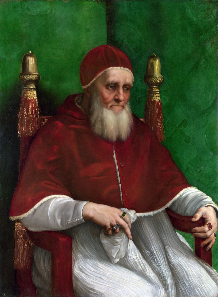 Portrét papeže Julia II od Raphael