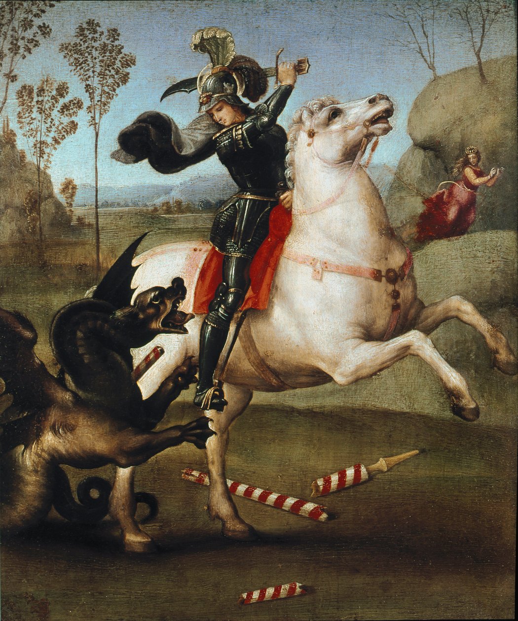 Svatý Jiří a drak od Raphael (1483 1520)