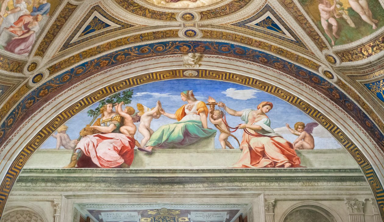 Kardinaalit ja teologiset hyveet od Raphael (1483-1520)