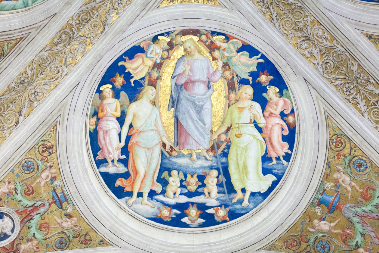 Kristus mezi milosrdenstvím a spravedlností od Raphael (1483 1520)