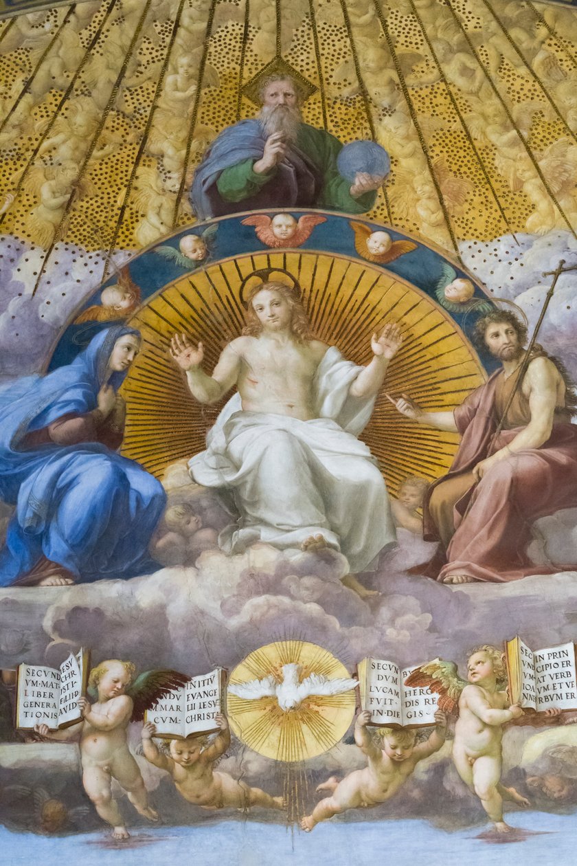 Disputace o Nejsvětější svátosti, detail (freska) od Raphael (1483 1520)