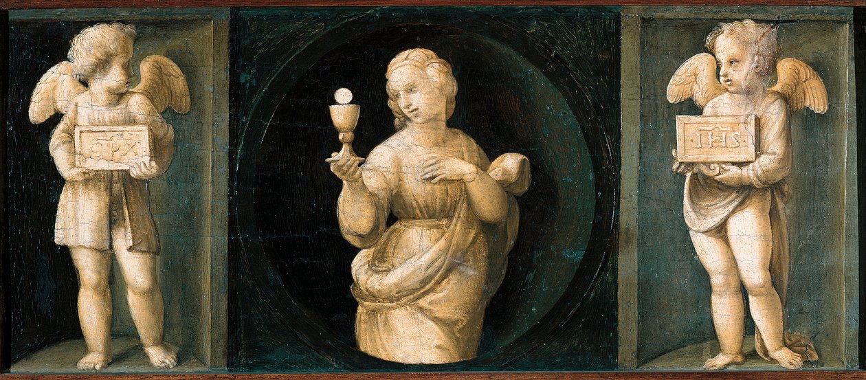 Víra, predella z Baglioniho oltářního obrazu od Raphael (1483 1520)