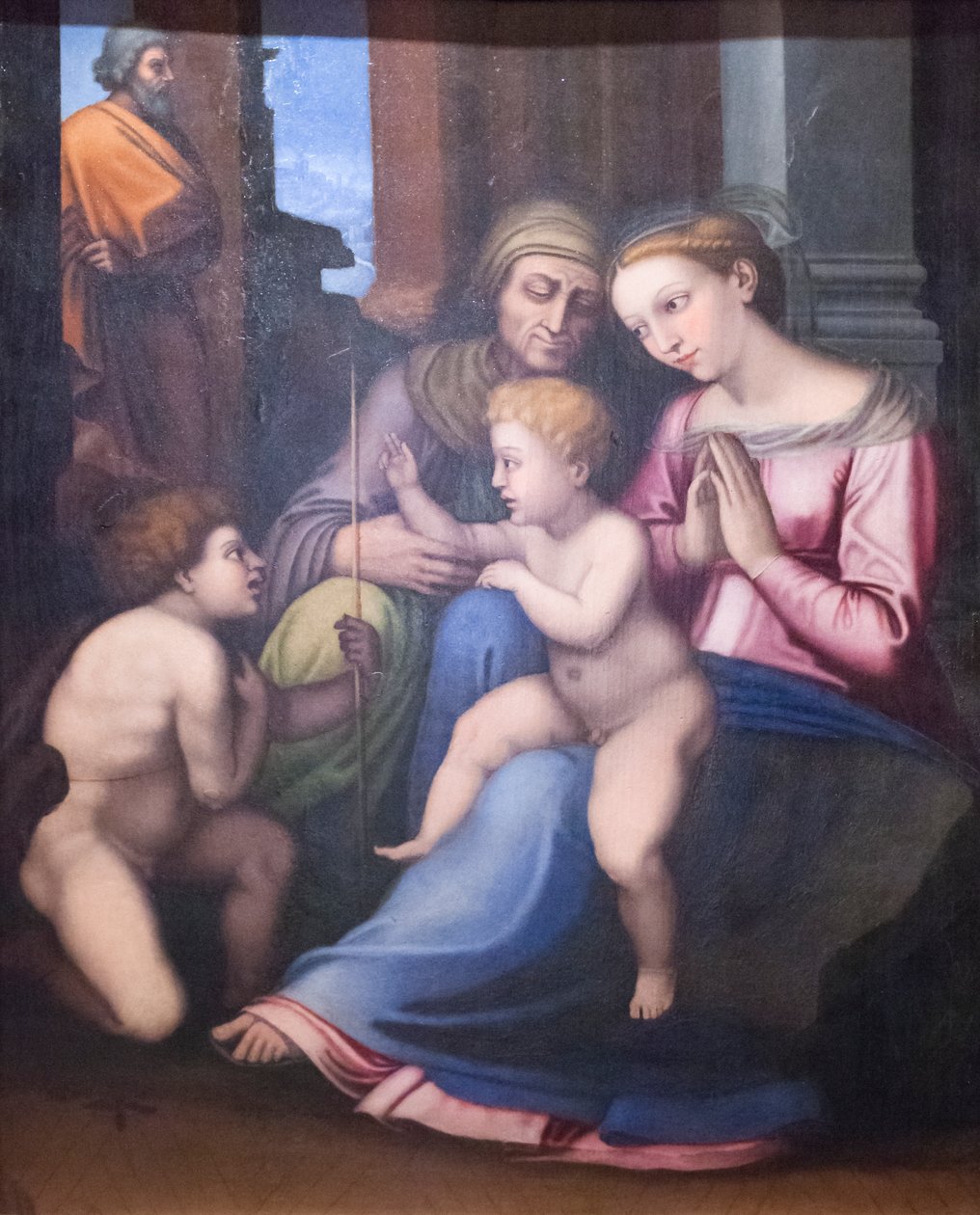 Svatá rodina se svatou Alžbětou a svatým Janem Křtitelem od Raphael (1483 1520)