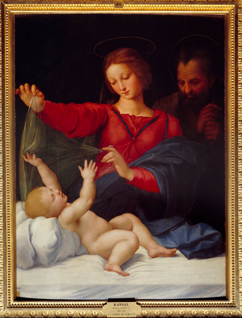 Madonna de Lorette (Madonna di Loreto) Obraz Raffaello Sanzio dit Raphael (1483-1520) 15. století Sun. 1,2x0,9 m Chantilly, Musee Conde od Raphael