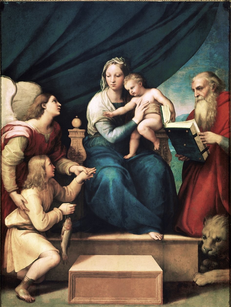Madonna z Ryb (olej na palubě, kolem roku 1513) od Raphael