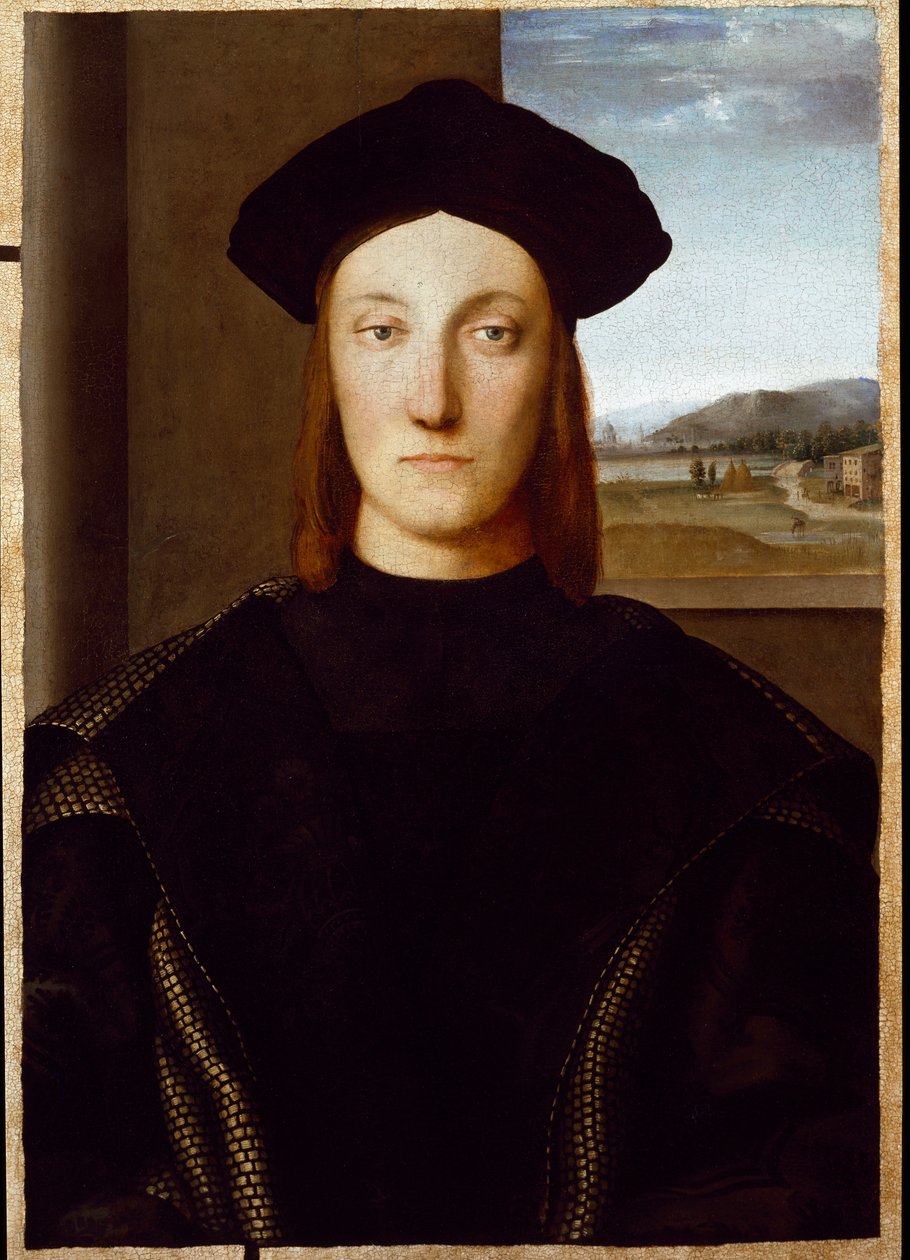Portrét Guidobaldo da Montefeltro, vévoda z Urbina (olej na plátně) od Raphael