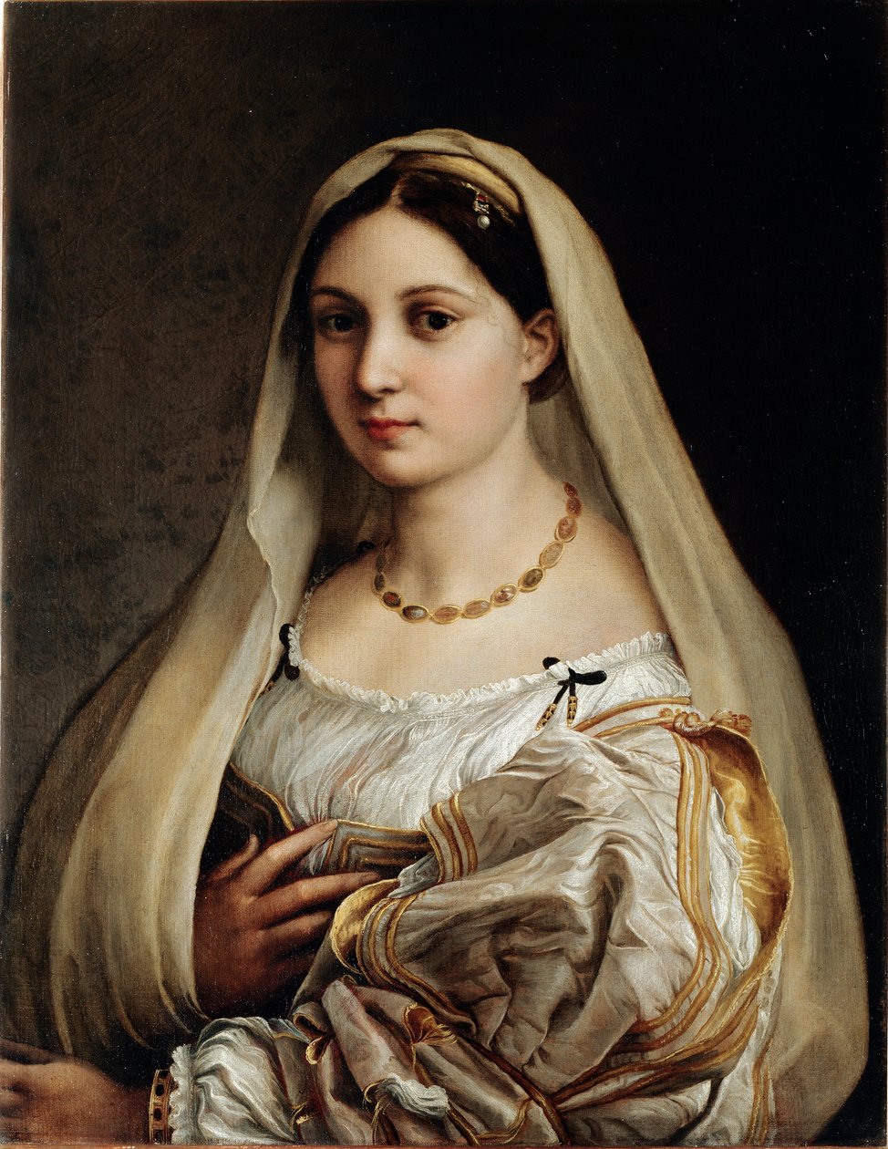 Portrét dámy s názvem Voilee Painting od Raphael