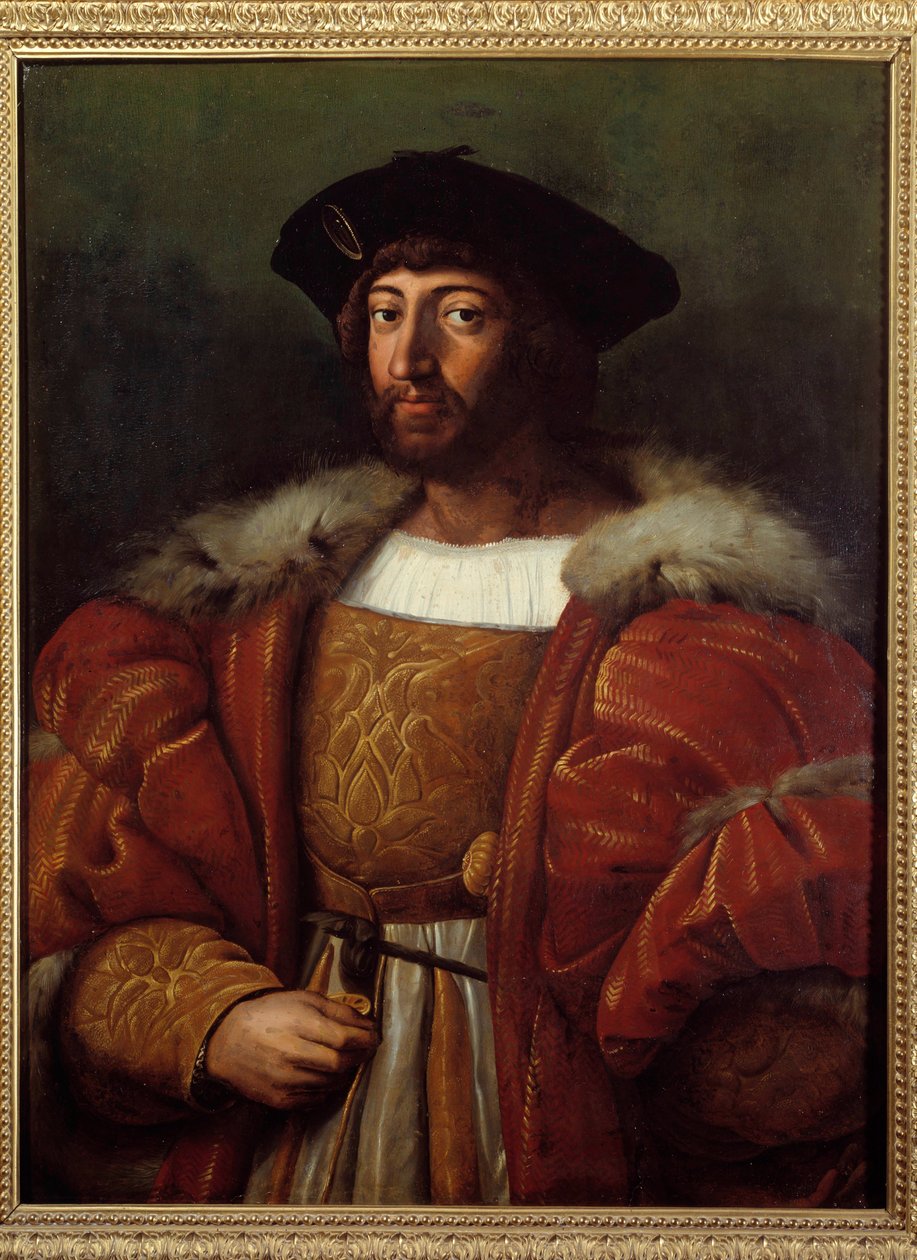 Portrét Laurenta II. de Medicis, vévoda z Urbina (Urbino) (1492-1519) (Lorenzo de Medici) Malba Raffaella Sanzia dit Raphaela (1483-1520) 16. stol. Muzeum Montpellier Fabre od Raphael