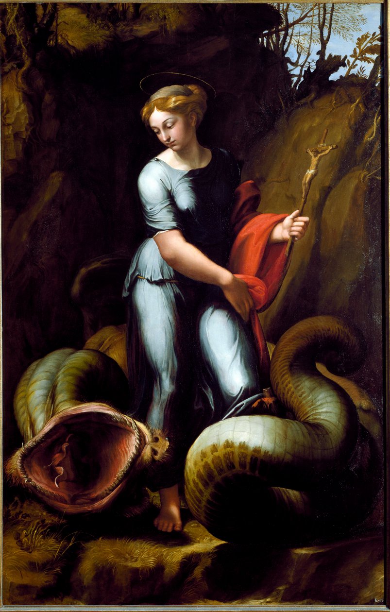 Svatá Markéta (olej na plátně, cca 1520) od Raphael