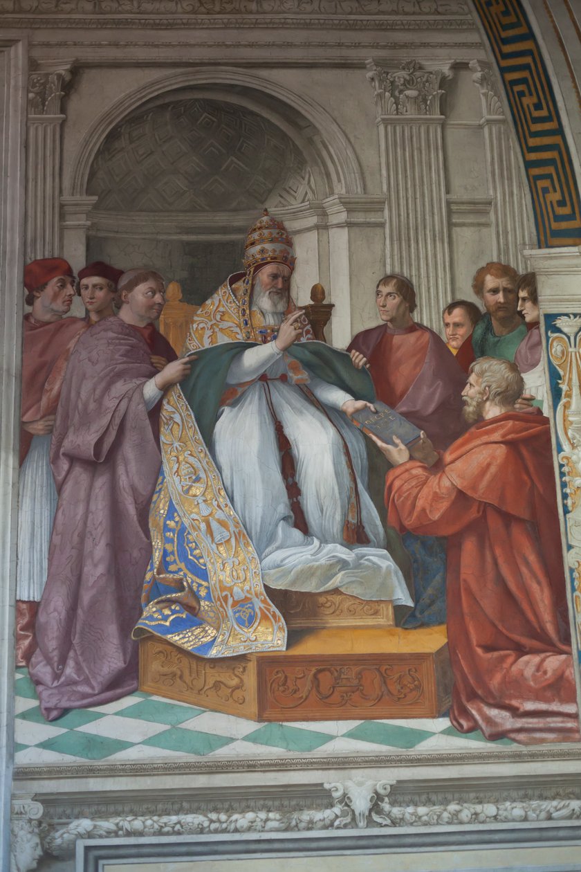 Předání dekretálů papeži Řehořovi IX. (foto) od Raphael (1483 1520)