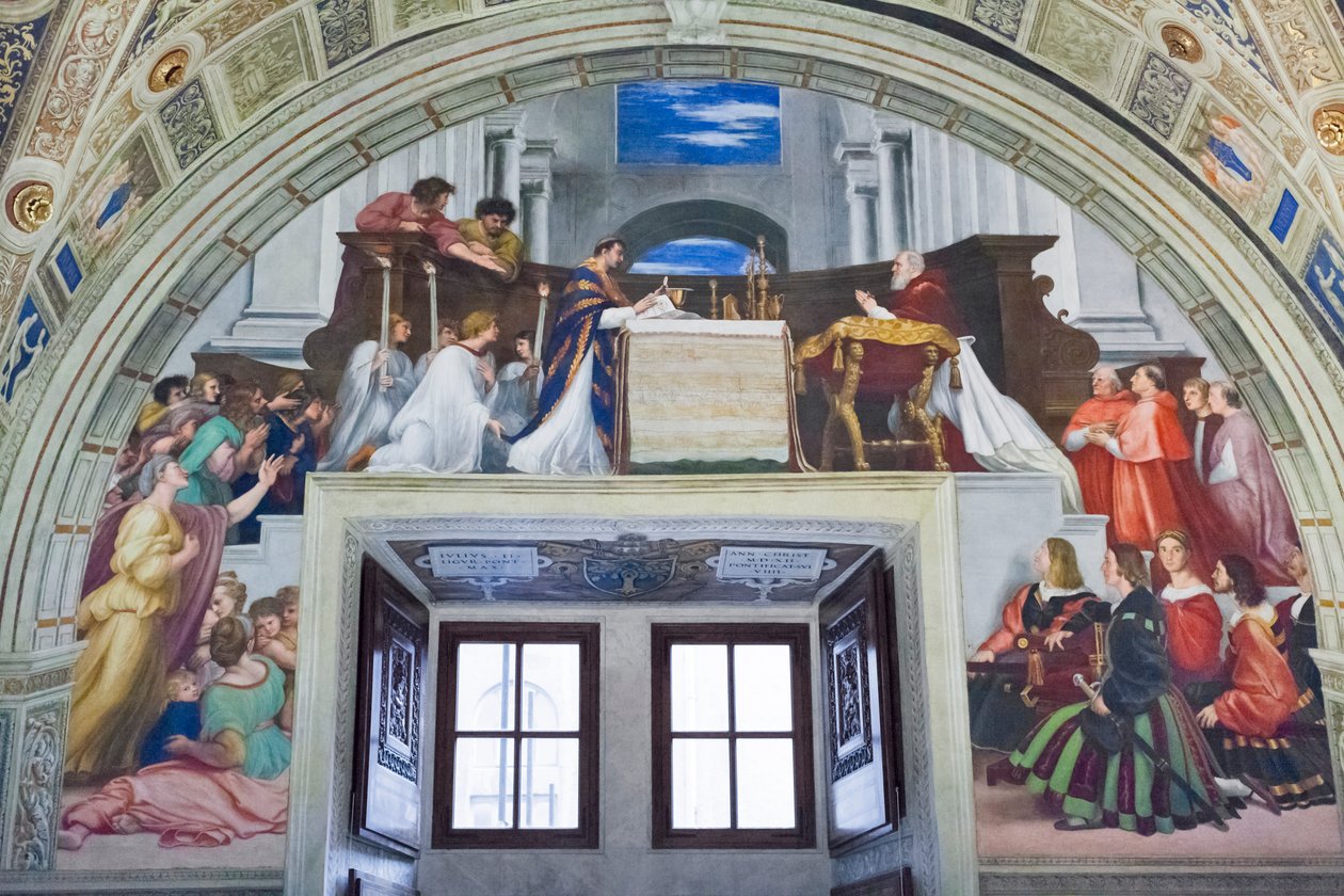 Mše v Bolsena, pokoj Heliodorus od Raphael (1483-1520)