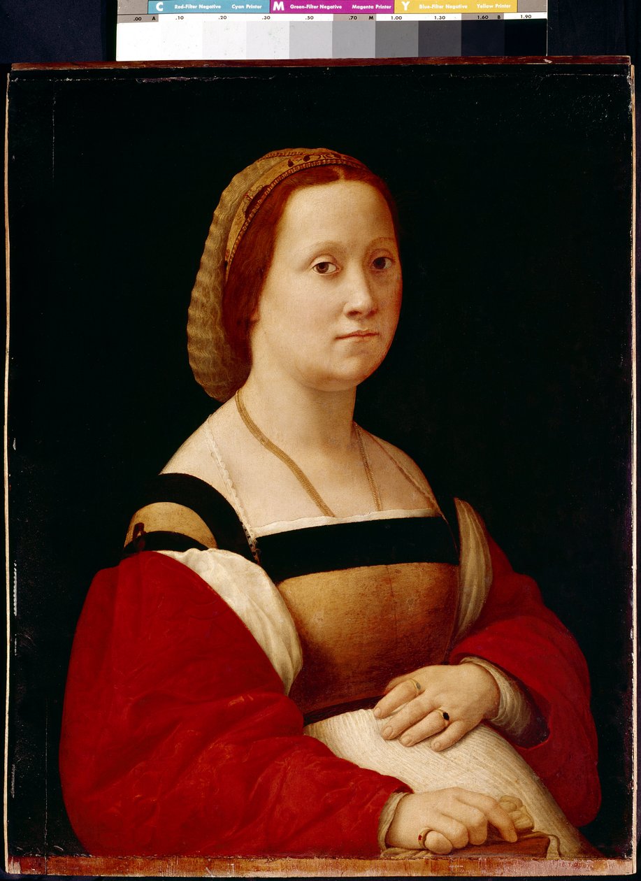 Těhotná žena (La Gravida) (olej na dřevě od Raphael