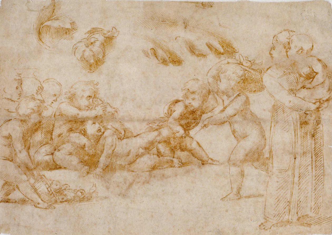 Amorini ve hře, c1500-1520 od Raphael