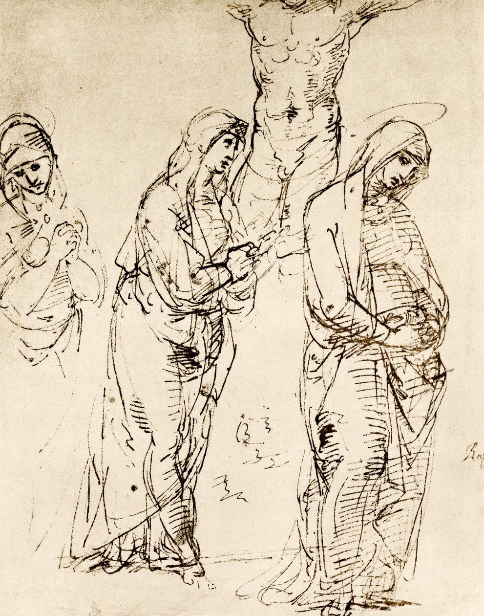 Návrhy k Matce Boží pod křížem od Raffaello Sanzio Raphael