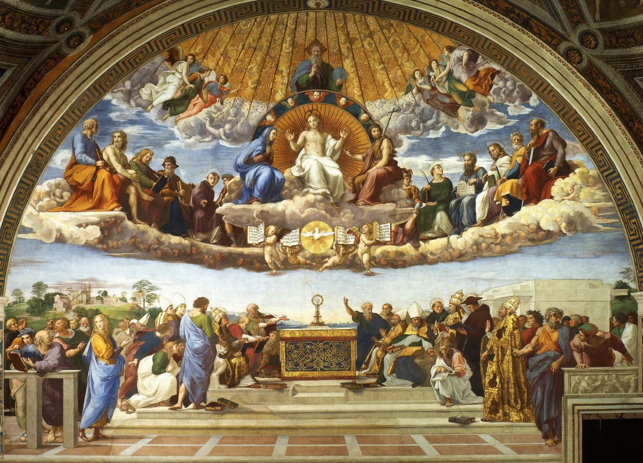 Spor o svátost svátosti Spor o svátost, 1509-1510. od Raffaello Sanzio Raphael