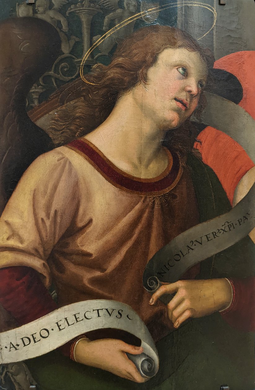 Francouzsky: Ange tenant un phylactère Anděl držící filakr od Raphael