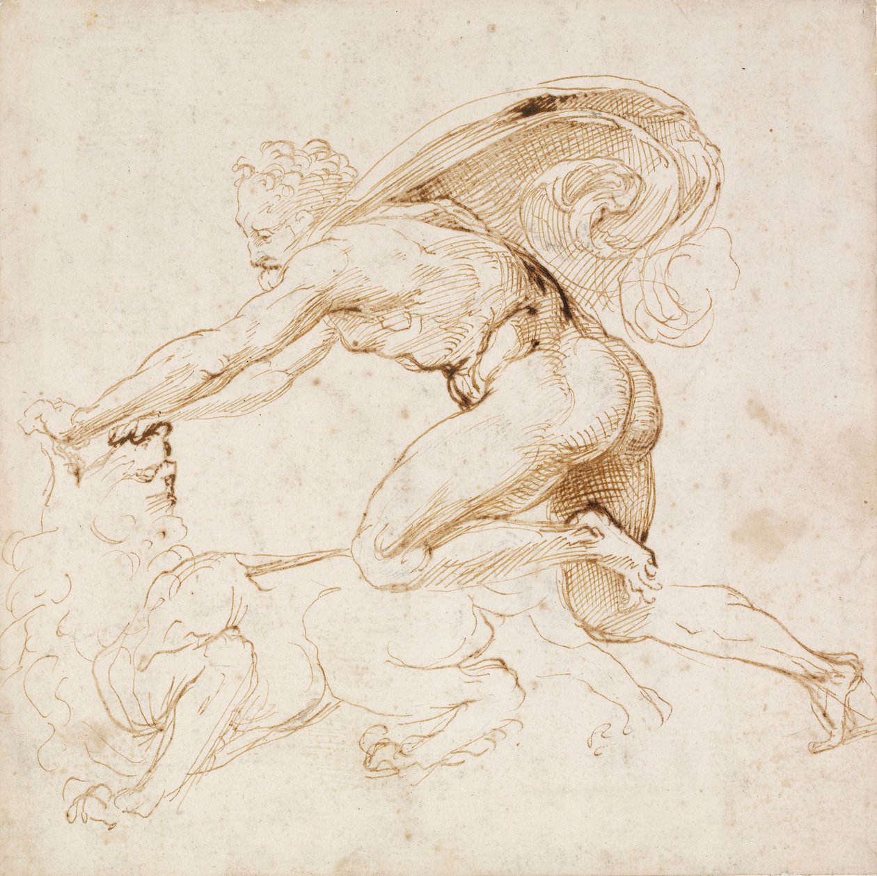 Herkules přemohl lva, c1500-1520 od Raphael