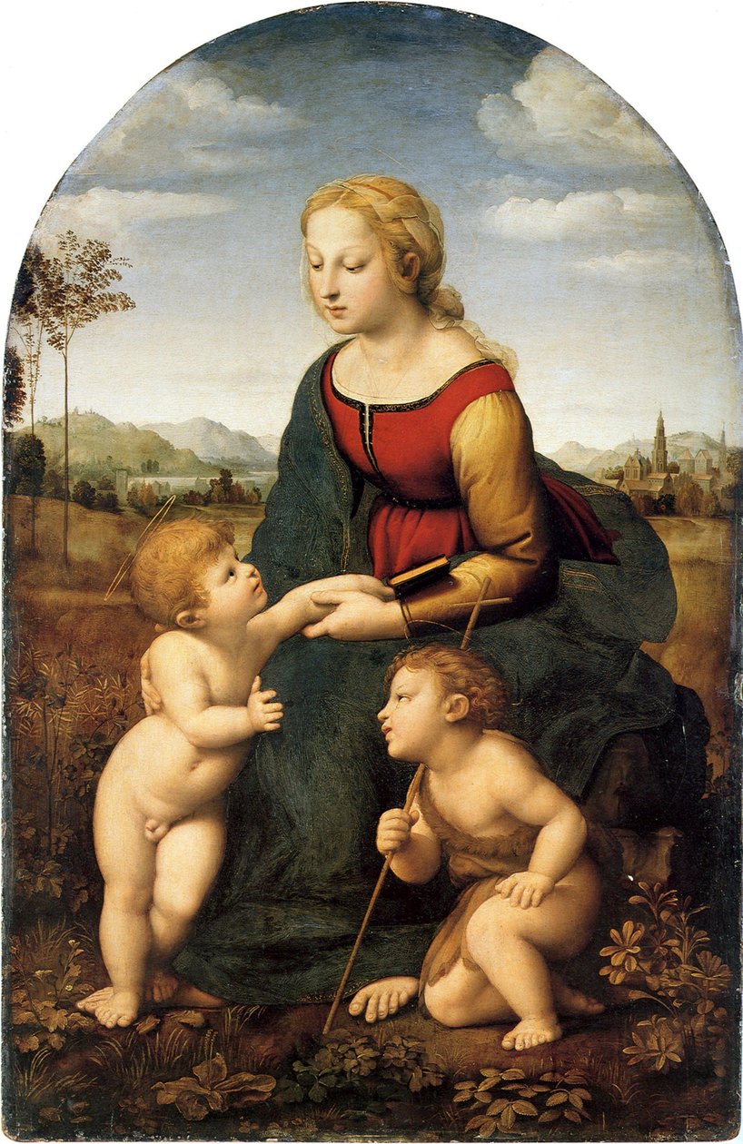 Madona s dítětem a svatým Janem Křtitelem

Alternativní název (názvy):  La belle jardinière od Raphael