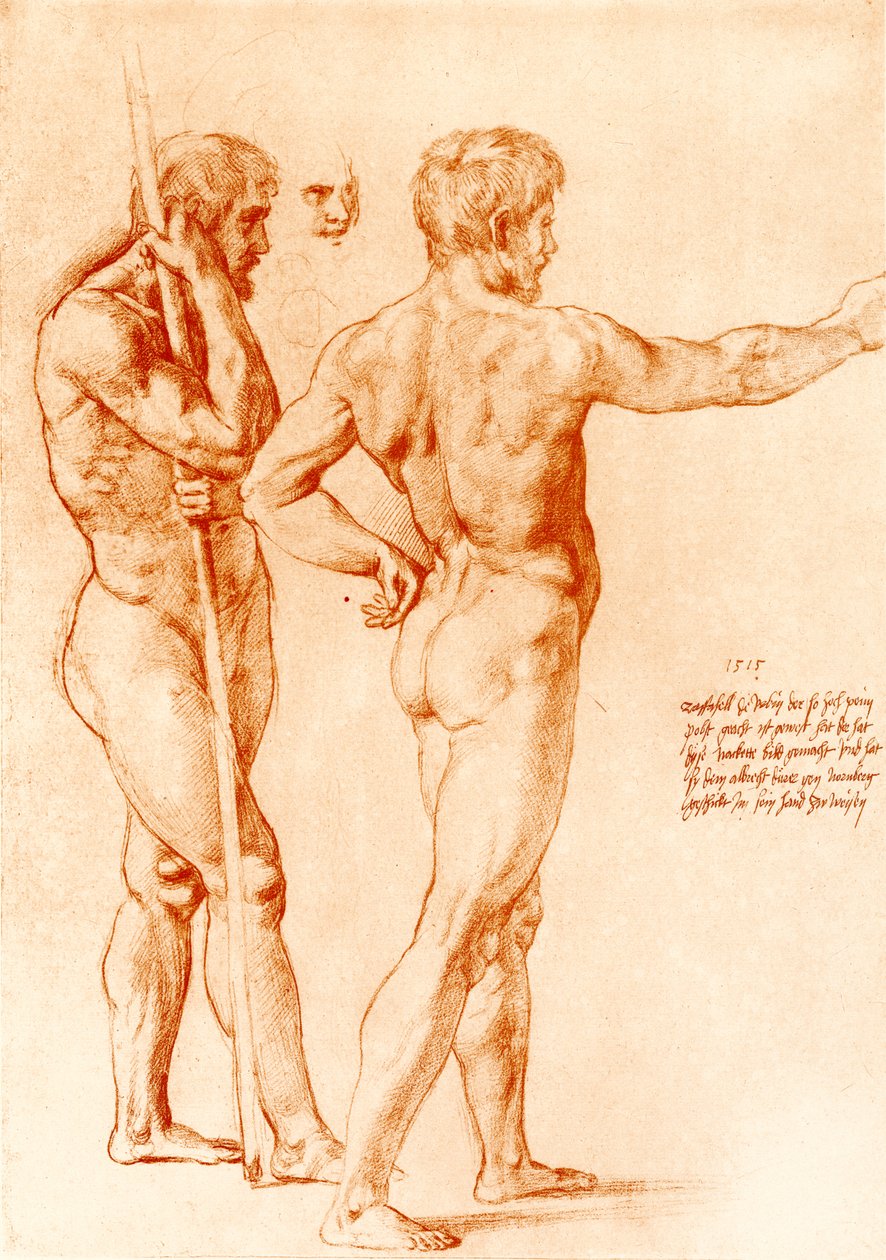 Nahé studie dvou válečníků od Raffaello Sanzio Raphael