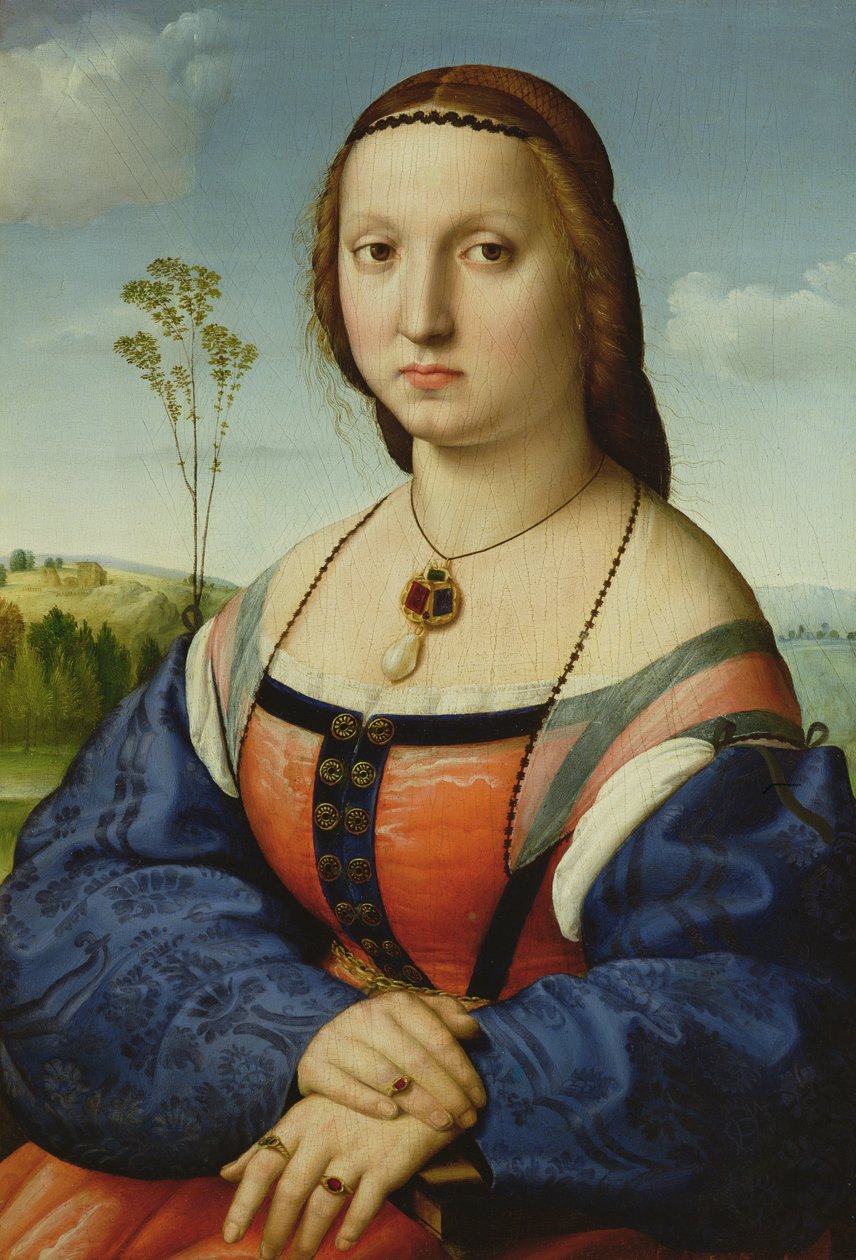 Portrét Maddaleny Doni, 1506 od Raffaello Sanzio Raphael