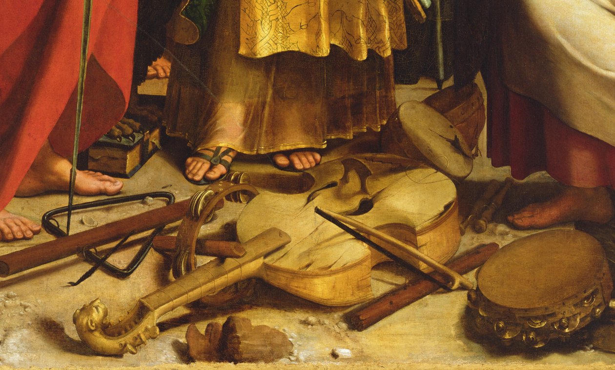 Svatá Cecílie obklopená svatým Pavlem, svatým Janem Evangelistou, svatým Augustinem a Marií Magdalenou od Raphael