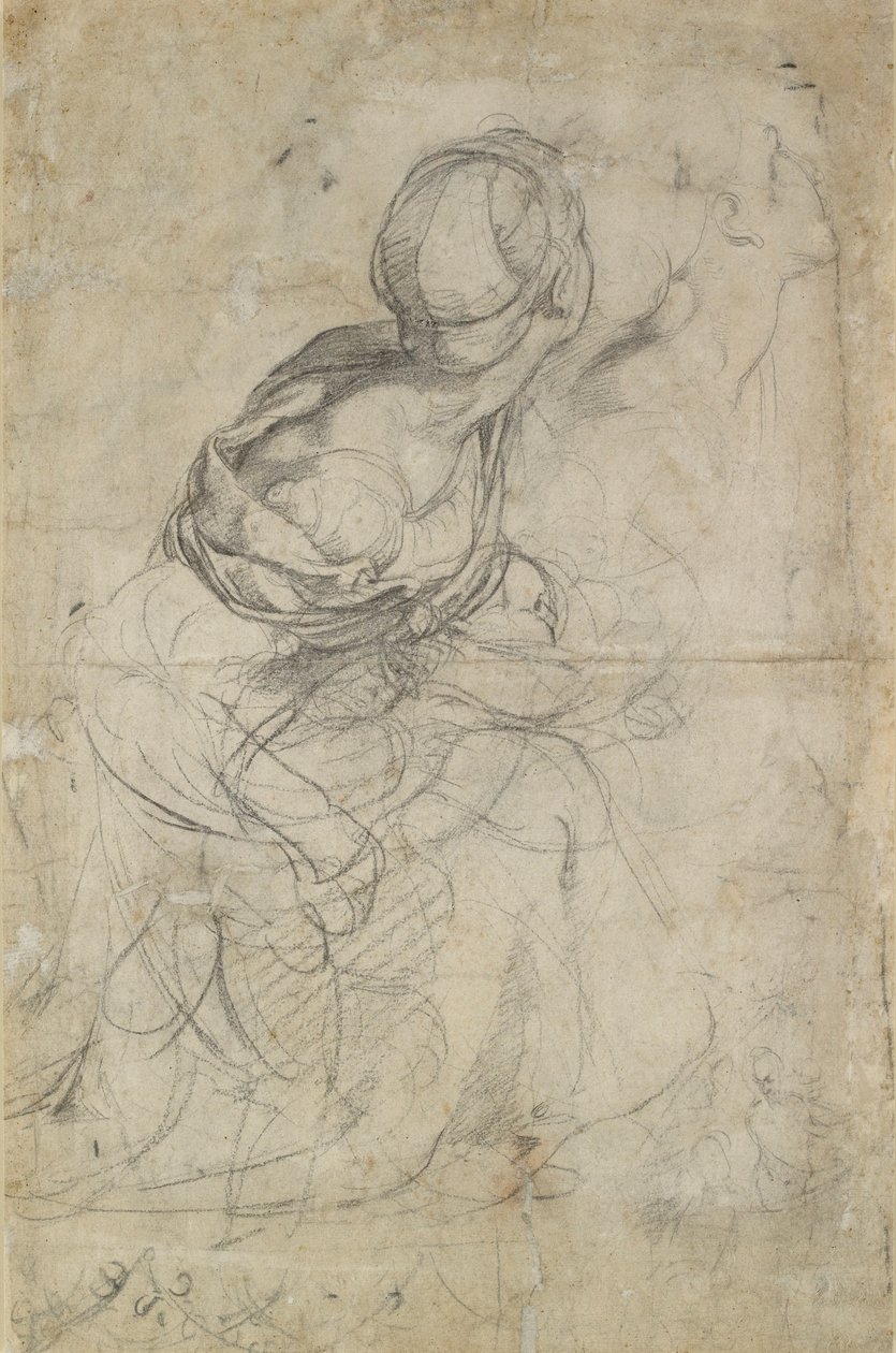 Studie pro dvě klečící ženy, c1500-1520 od Raphael