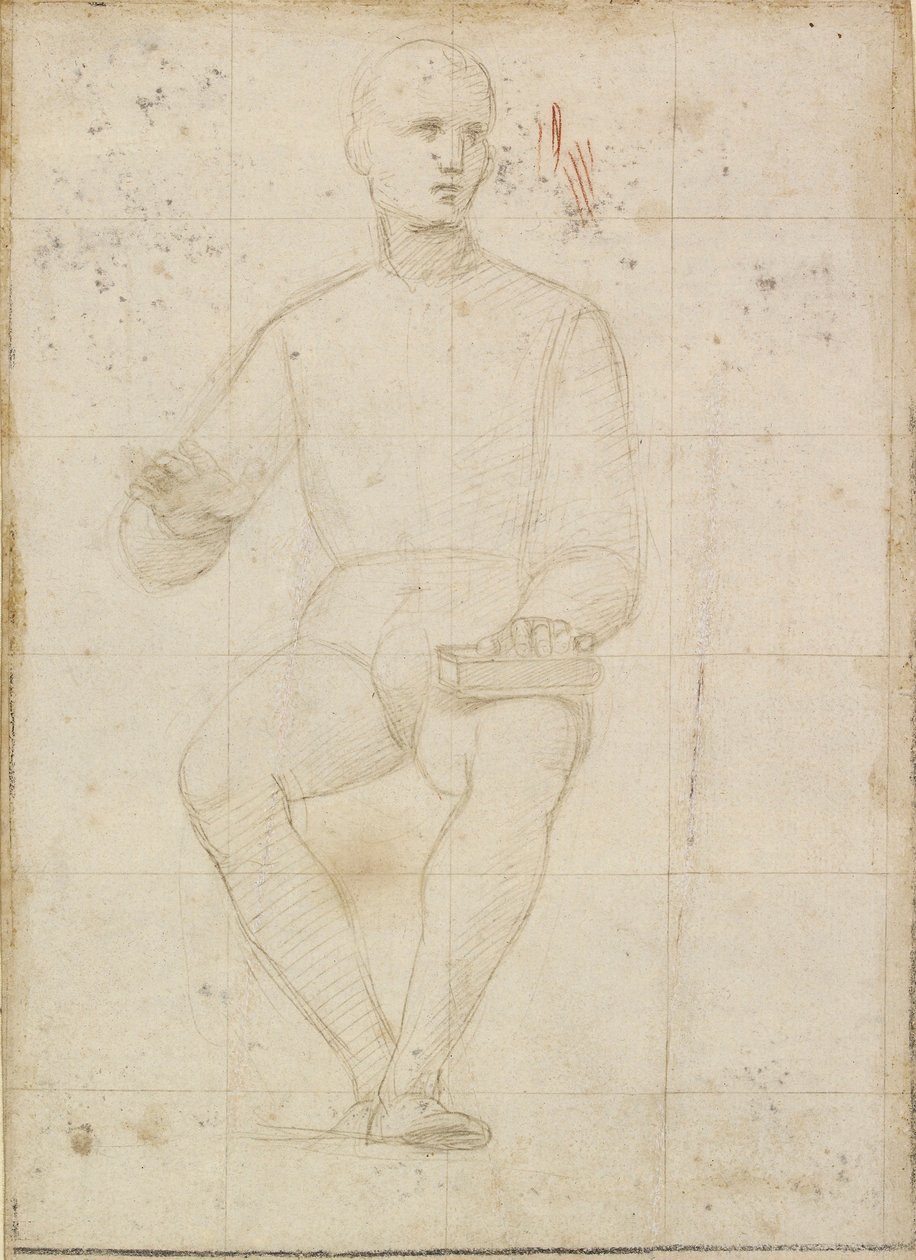 Studie sedícího muže, počátek 16. století od Raphael