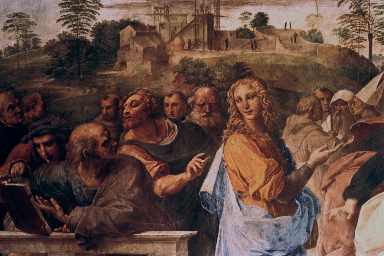 Disputace o svaté svátosti, detail, 1508-1509 od Raffaello Sanzio Raphael