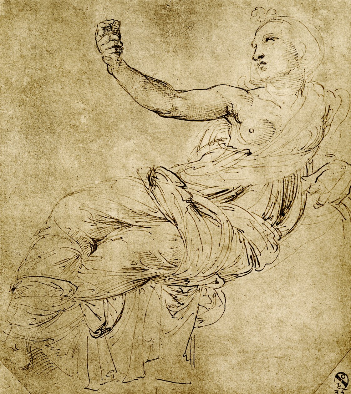 Múza Euterpe od Raffaello Sanzio Raphael