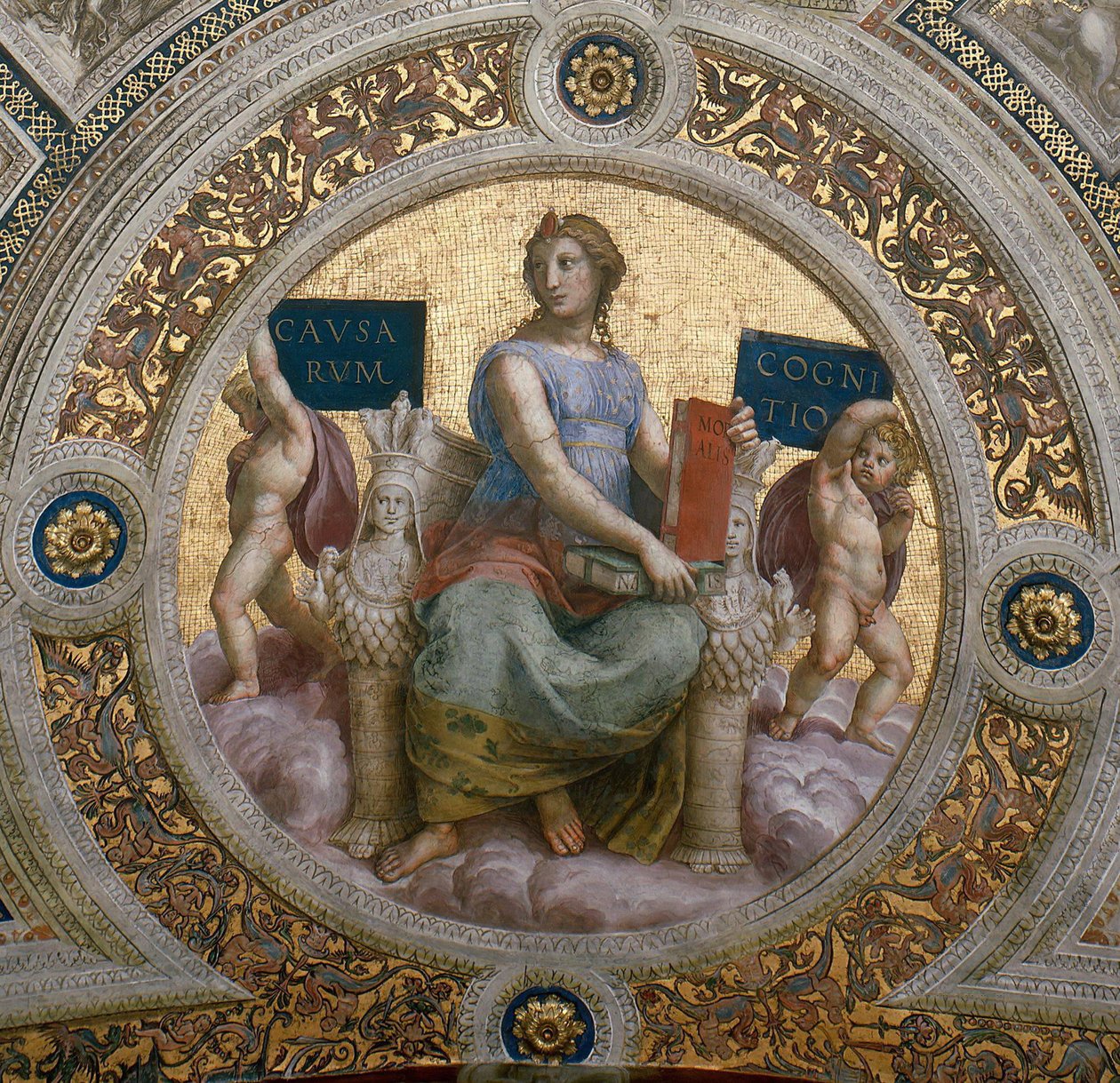 Filosofie. Stropní freska ve Stanza della Segnatura, cca 1510-1511. od Raphael