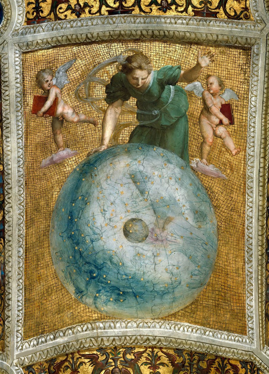 Mobilní telefon Primum. Stropní freska ve Stanza della Segnatura, cca 1510-1511. od Raphael
