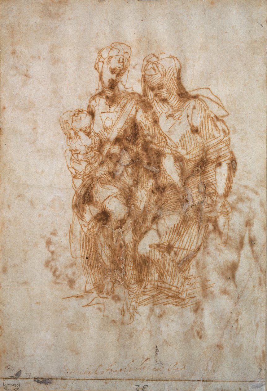 Panna a dítě se svatou Annou, c1500-1520 od Raphael