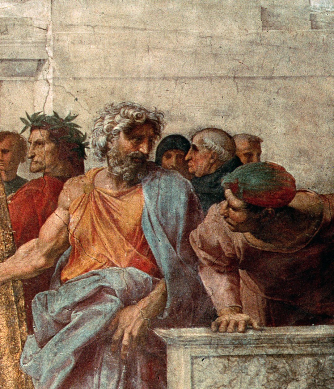 Disputa, ze Stanza della Segnatura, 1508-11 (detail 168791) od Raffaello Sanzio Raphael