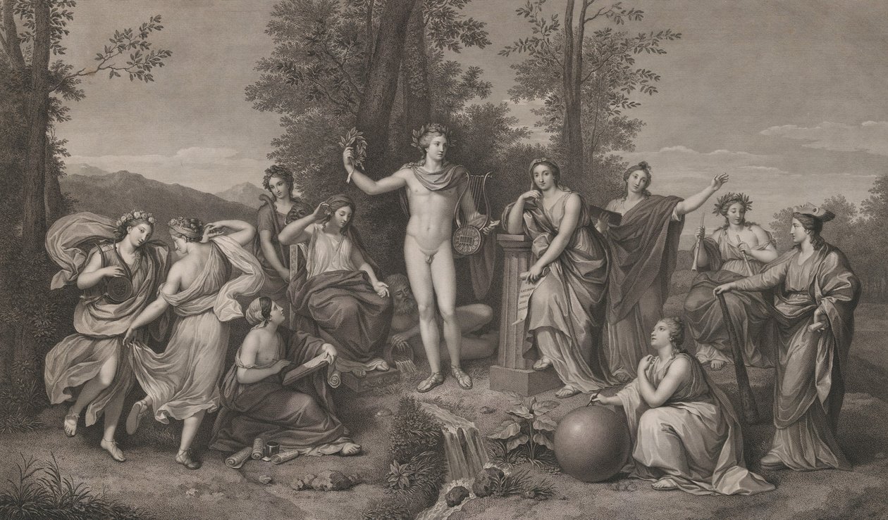 Apollo a múzy na Parnasu, 1784., 1784. od Raphael Morghen
