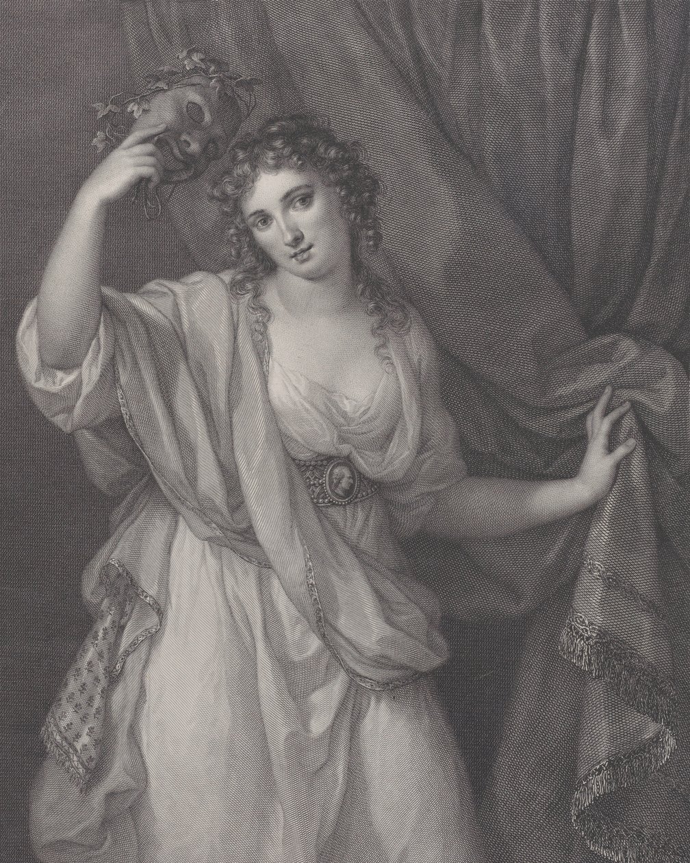 Lady Hamilton jako komická múza, Thalia, 1791. od Raphael Morghen