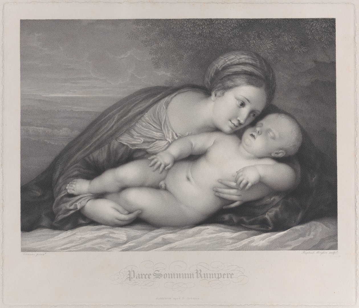 Madona objímá spící dítě Krista, 1797. od Raphael Morghen