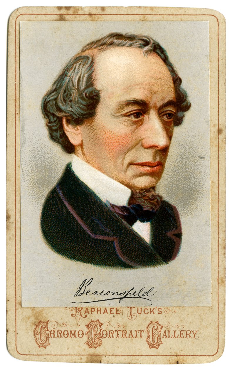 Benjamin Disraeli, 1. hrabě z Beaconsfield, britský konzervativní politik z 19. století. od Raphael Tuck