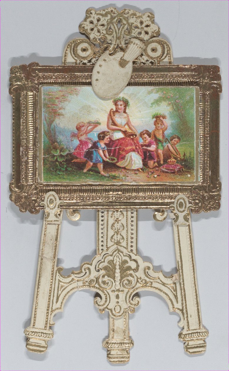 Valentine - Stojací stojan, chromolitografovaná rodina, 1873. od Raphael Tuck and Sons