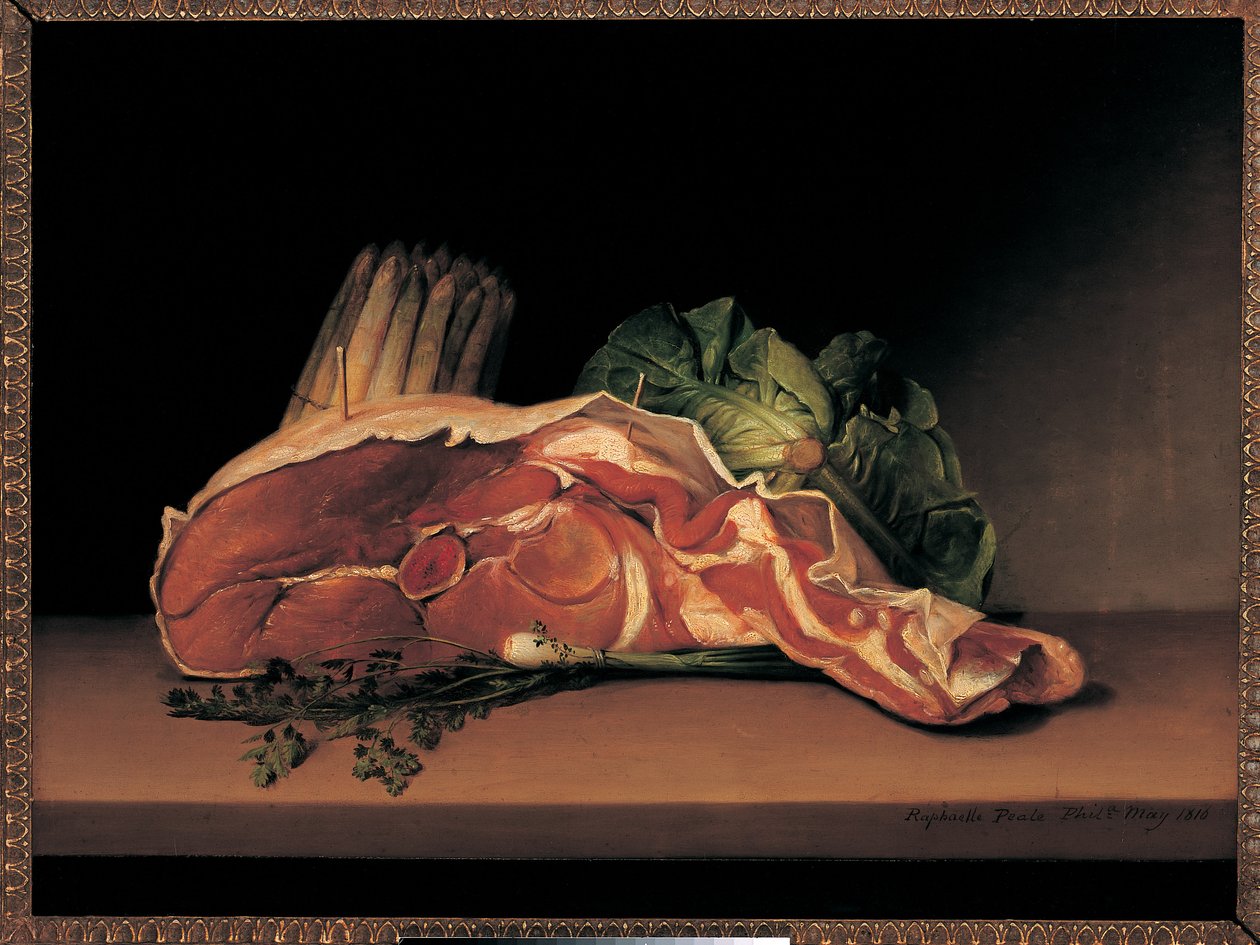 Kotleta a zelenina, 1816 od Raphaelle Peale