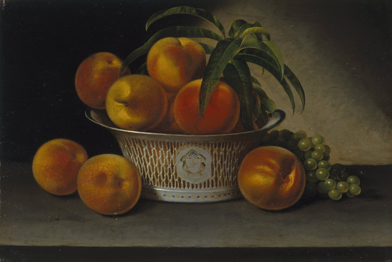 Zátiší s broskvemi od Raphaelle Peale