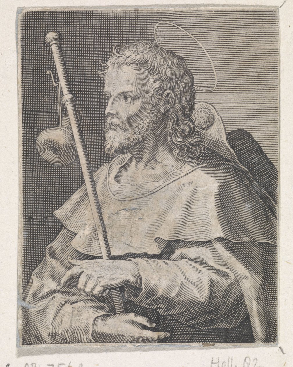 Apoštol Jakub Větší Kristus, Marie a dvanáct apoštolů (název série) od Raphaël Sadeler (I)